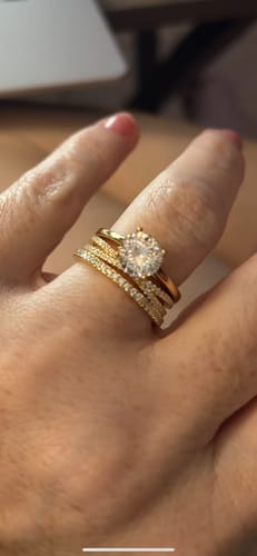 Customer photo review of Louily  X Criss Cross Wedding Band For Women In Sterling Silver