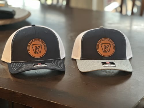 Customer photo review of Premium Custom Leather Patch Hats (Wholesale)