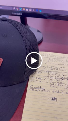 Customer video review of Custom Leather Patch Trucker Hat - Richardson 112