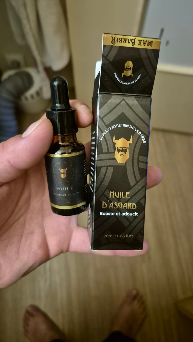 Customer photo review of Huile Soin barbe d'Asgard | Nutrition Intense et Brillance Naturelle
