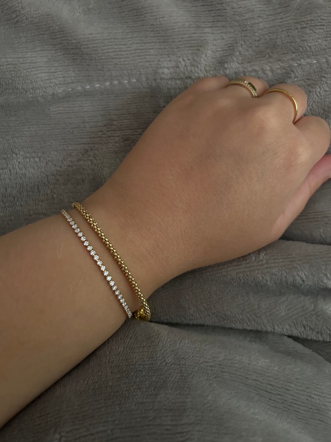 Customer photo review of Tennis Armband | 18K vergoldet