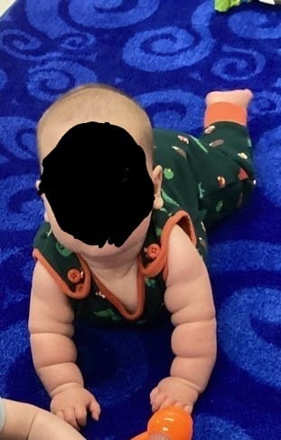Customer photo review of Mini Marvels Everyday Dungarees
