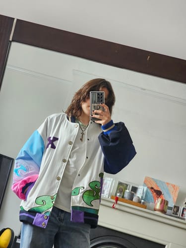 Customer photo review of Genshin Varsity Jacket Preorder