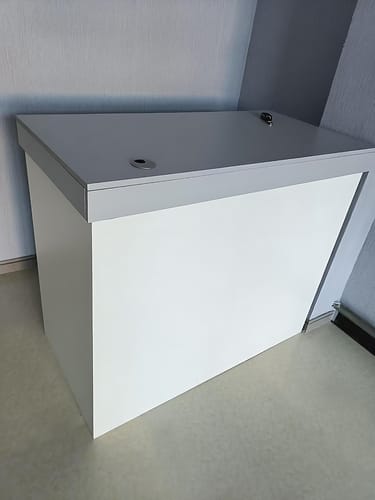 Customer photo review of Cashier's Desk Small Netflix Front Desk Reception Desk