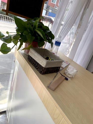 Customer photo review of Cashier's Desk Small Netflix Front Desk Reception Desk