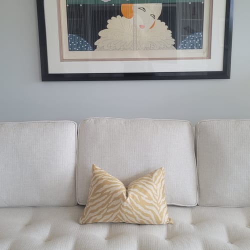 Customer photo review of Yellow Zebra Print