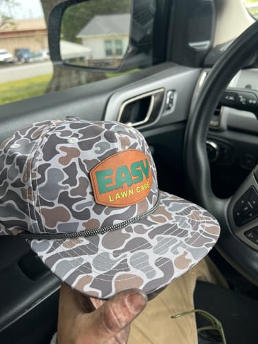 Customer photo review of Custom Leather Patch Rope Hat