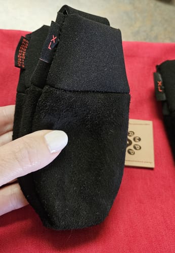 Customer photo review of Leather Dog Booties - Doccasins - 1 pair