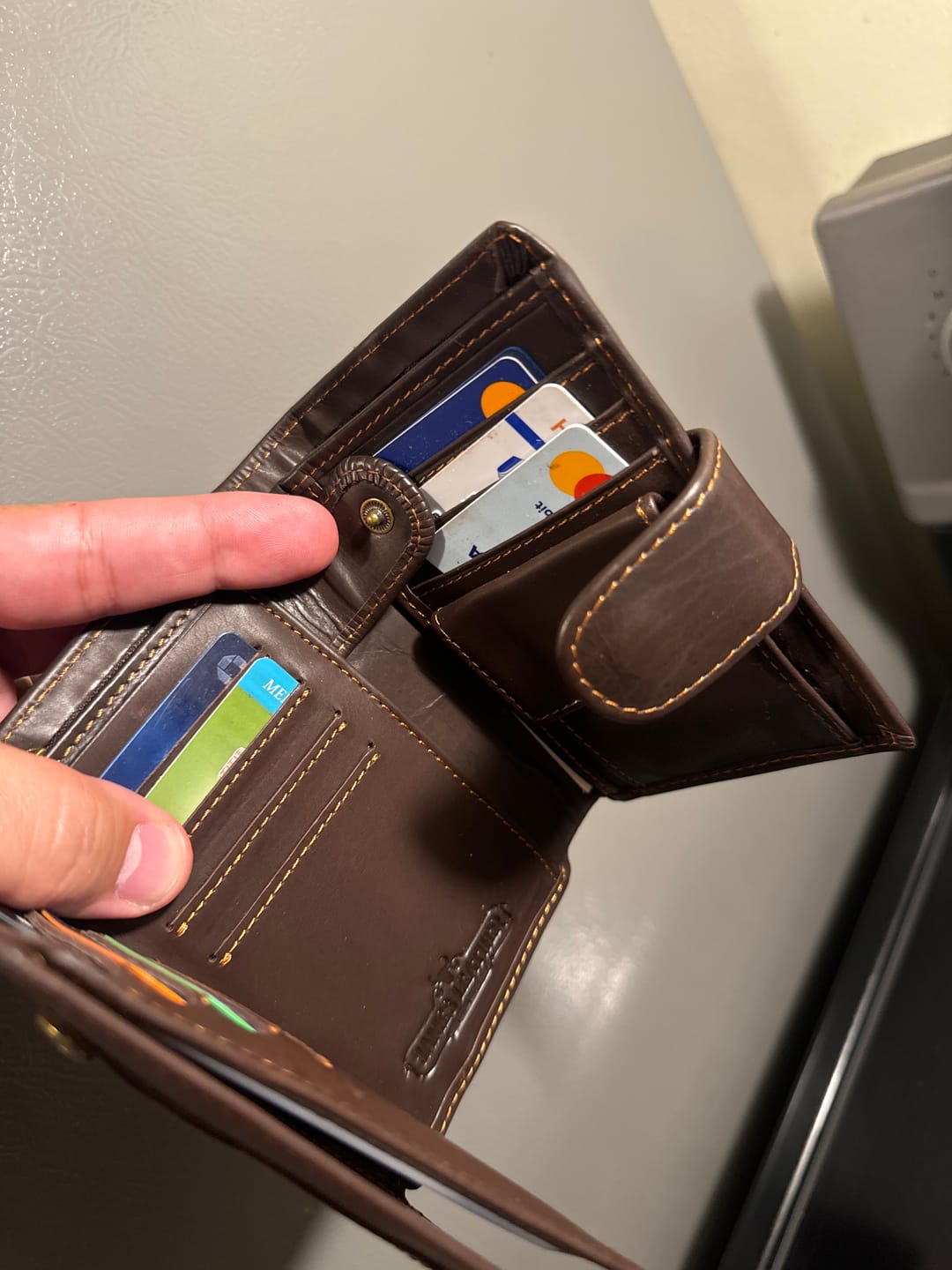 Customer photo review of Full Grain Cowhide Leather Wallet