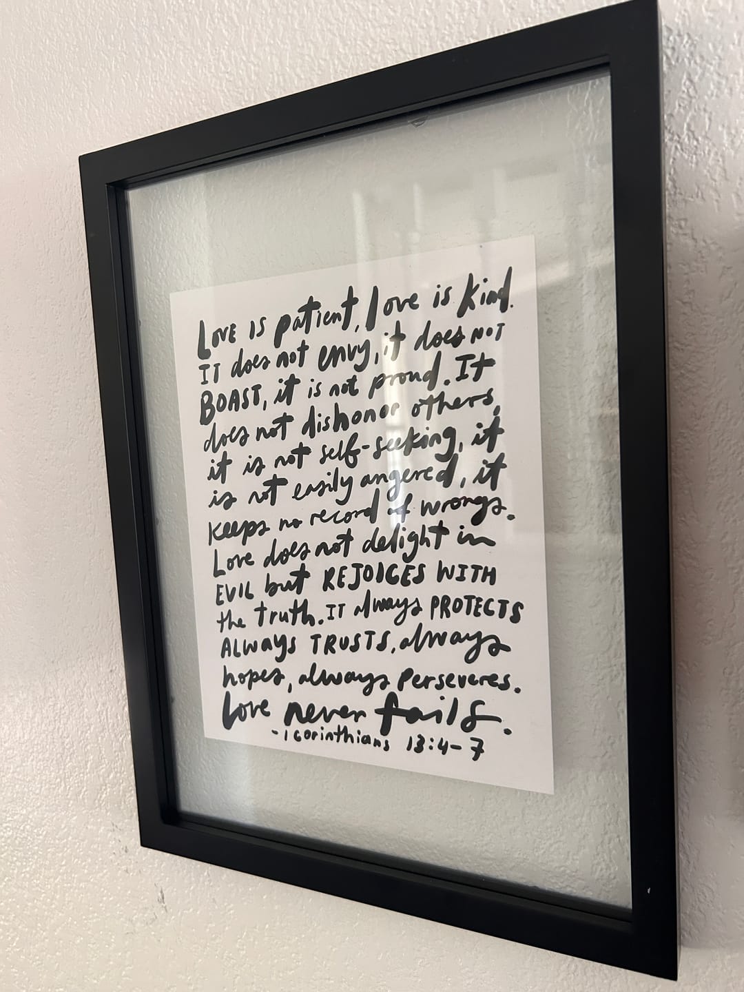 Customer photo review of 8x10 Love Is Patient