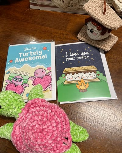 Customer photo review of Turtle Crochet Pattern & Matching Card: "You're Awesome"