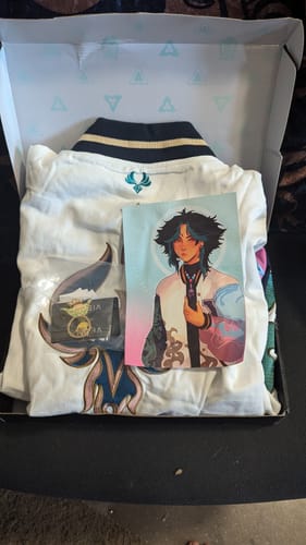 Customer photo review of Genshin Varsity Jacket Preorder