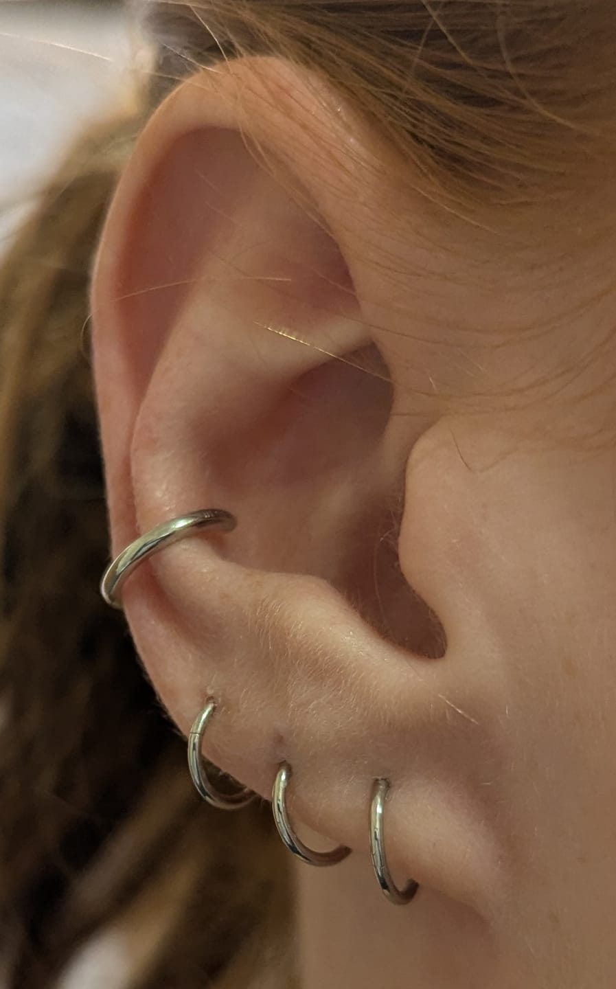 Customer photo review of Cartilage Hoop (18g)