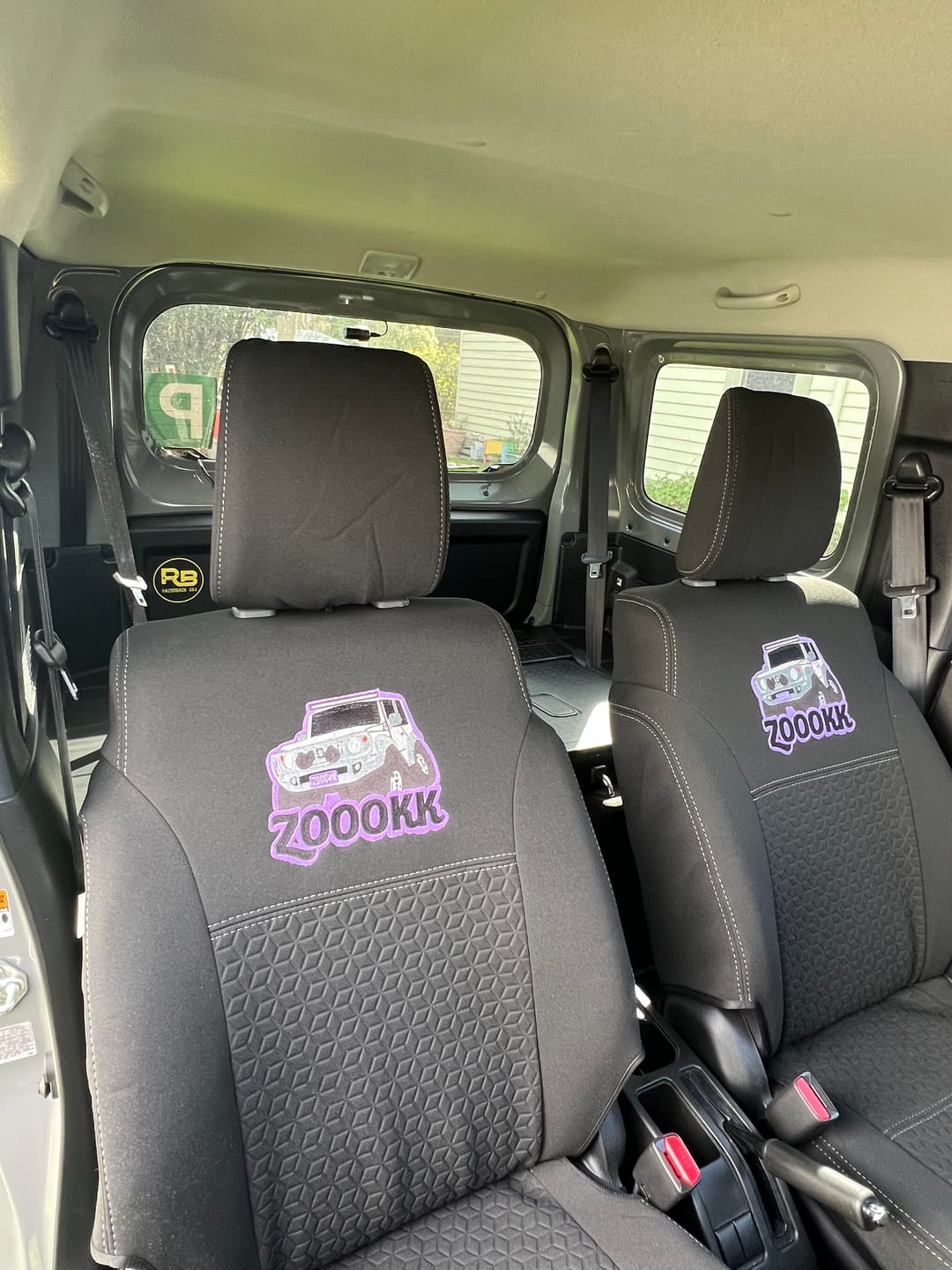 Customer photo review of Suzuki Jimny 4th Gen GJ 2-Door Premium Neoprene 2x Front Seat Covers (Made to Order)