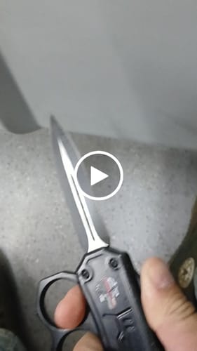 Customer video review of Spartan Punisher Skull Knuckle OTF