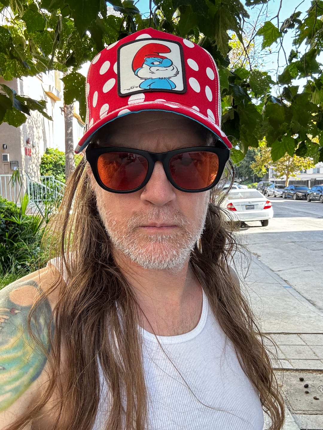 Customer photo review of OVERLORD X Smurfs: Papa Smurf LE Trucker Cap