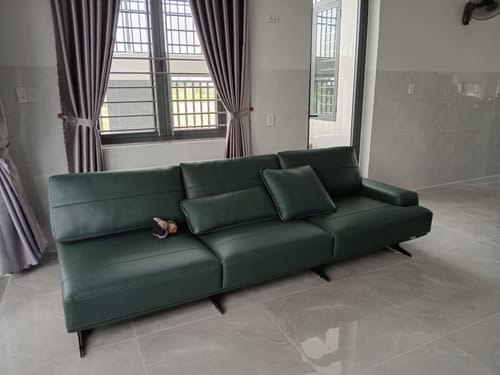 Customer photo review of Sofa góc da tựa gối - LUSSO
