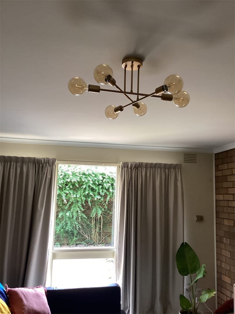 Customer photo review of 6-Light Sputnik Semi Flush Mount Lighting