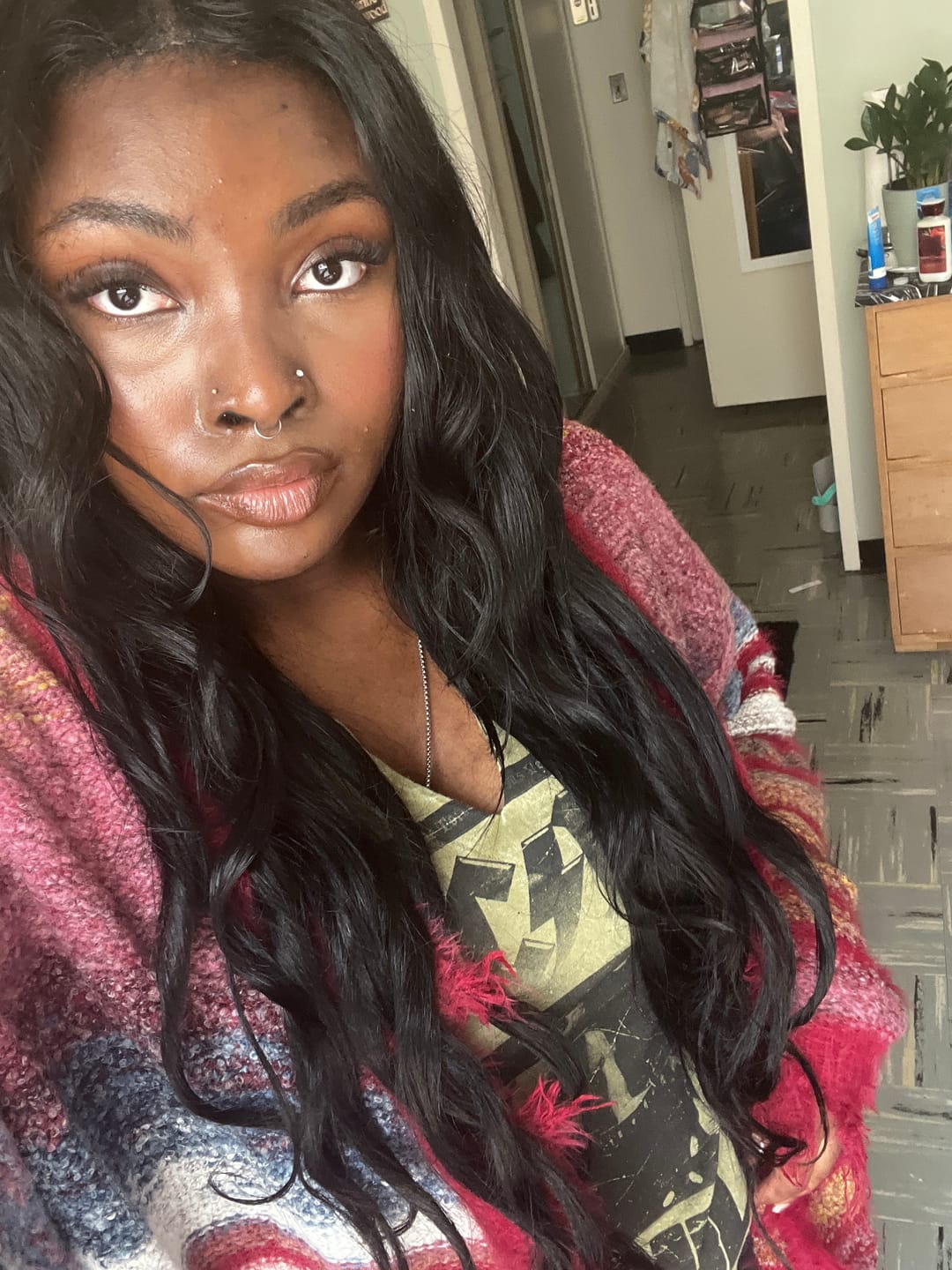 Customer photo review of Aelfric Eden Fringe Stripe Cardigan