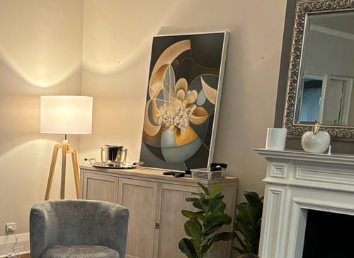 Customer photo review of Deep Blue Fractal, Art Duo, by Bella Eve