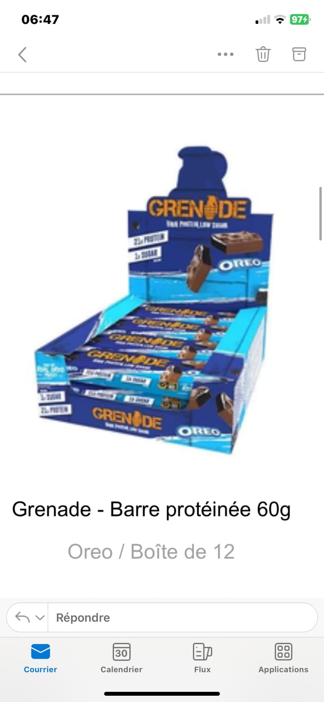 Customer photo review of Grenade - Barre protéinée 60g