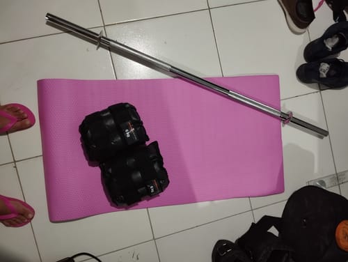Customer photo review of Barra Reta 1,20M 28,57mm Maciça Cromada Com Presilhas