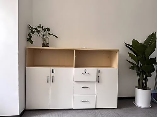 Customer photo review of Office Low Cabinet, File Cabinet, Wooden Long Cabinet with Lock