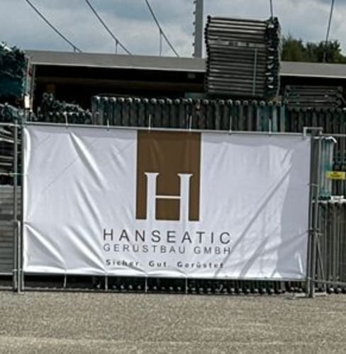 Customer photo review of Bauzaunplane inkl. Druck