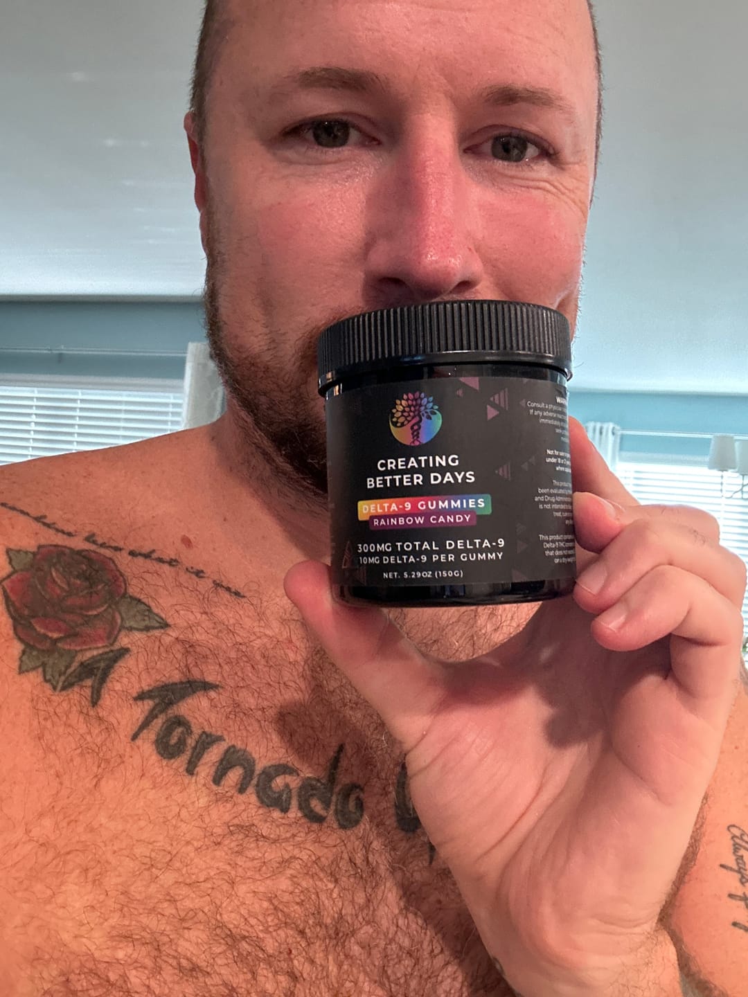Customer photo review of 300mg Delta-9 Gummies - Rainbow Candy