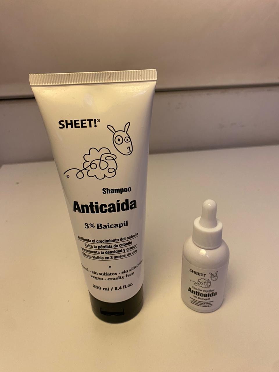 Customer photo review of PACK ANTICAÍDA DE CABELLO PARA 1 MES