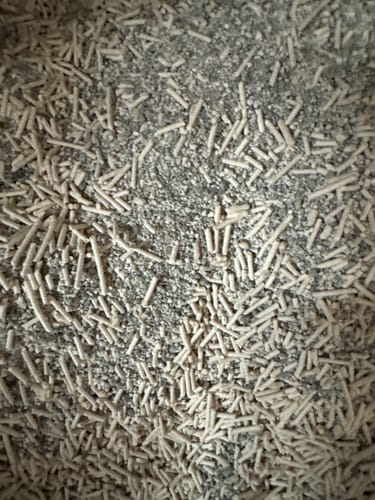 Customer photo review of Naturreines Katzenstreu 2+1