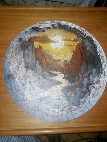 Customer photo review of 3D vision inside the cave-1 Wooden Jigsaw Puzzle