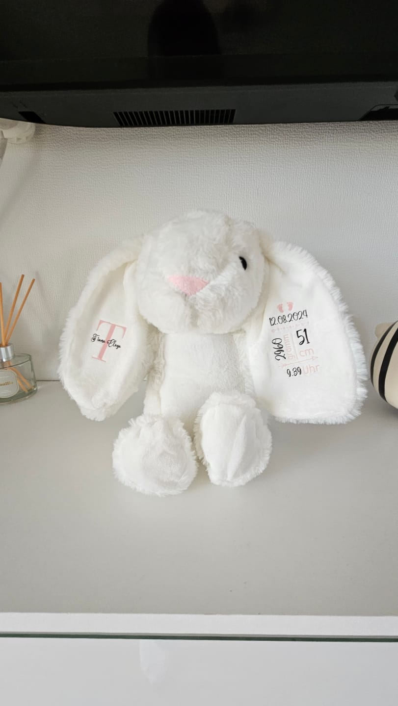 Customer photo review of Zur Geburt - Kinder-Stoffhase