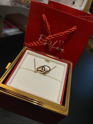 Customer photo review of Double Heart Necklace