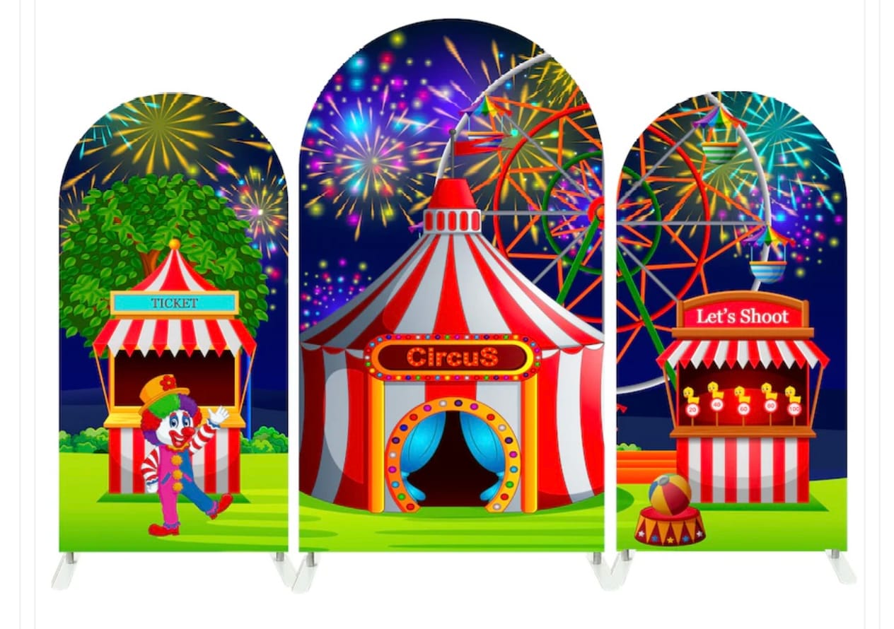 Customer photo review of Aluminum Alloy Arch Backdrop Stand And Cover Set Birthday Wedding Party Decoration