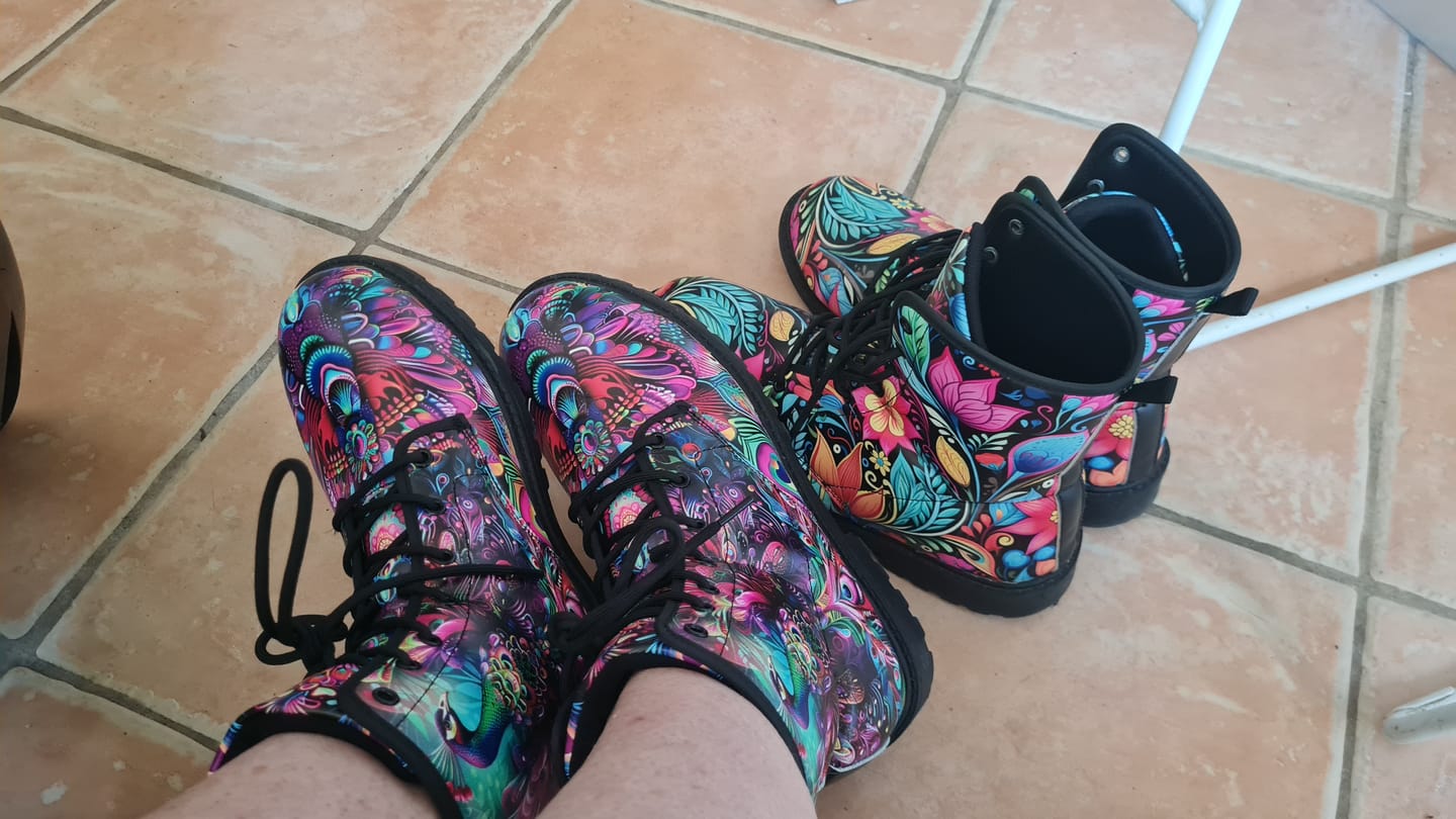 Customer photo review of Psy Peacock Boots