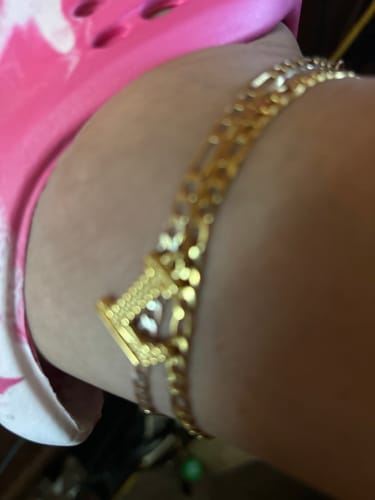 Customer photo review of Custom Initial Anklet/Bracelet