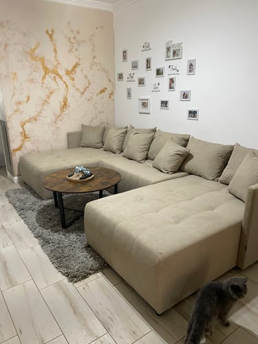 Customer photo review of Colțar extensibil dumonde cu ladă de depozitare si sezut confortabil din spuma HR, Malta U Beige 340x185 cm