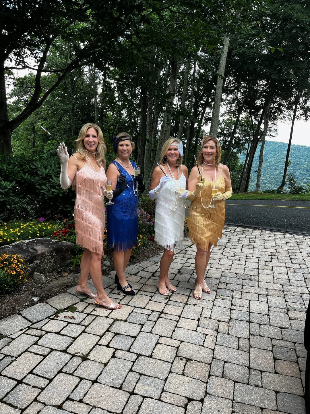 Customer photo review of Blue Fringe Flapper Dress