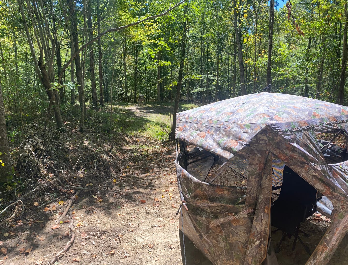Customer photo review of TideWe Hunting Chair Adjustable Height 360°  Swivel Blind Chair With Armrests