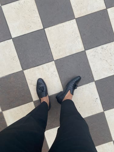 Customer photo review of Loafer Slipper - Black Croco Leather