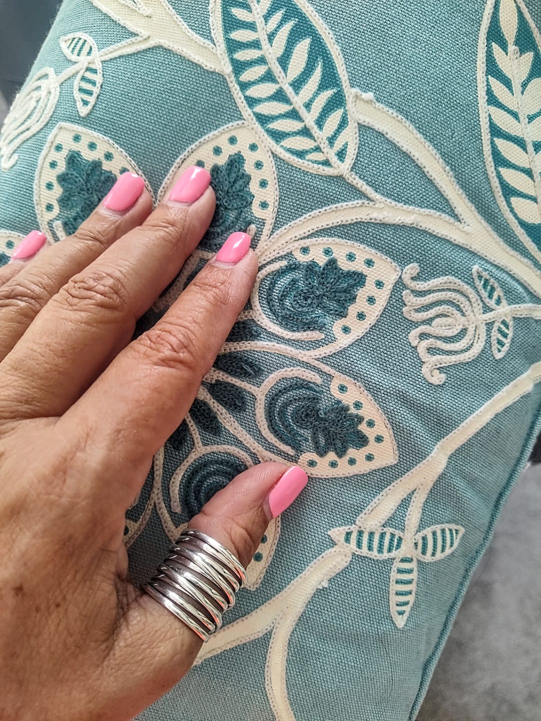 Customer photo review of Chunky Wrap Wide Band Ring Sterling Silver