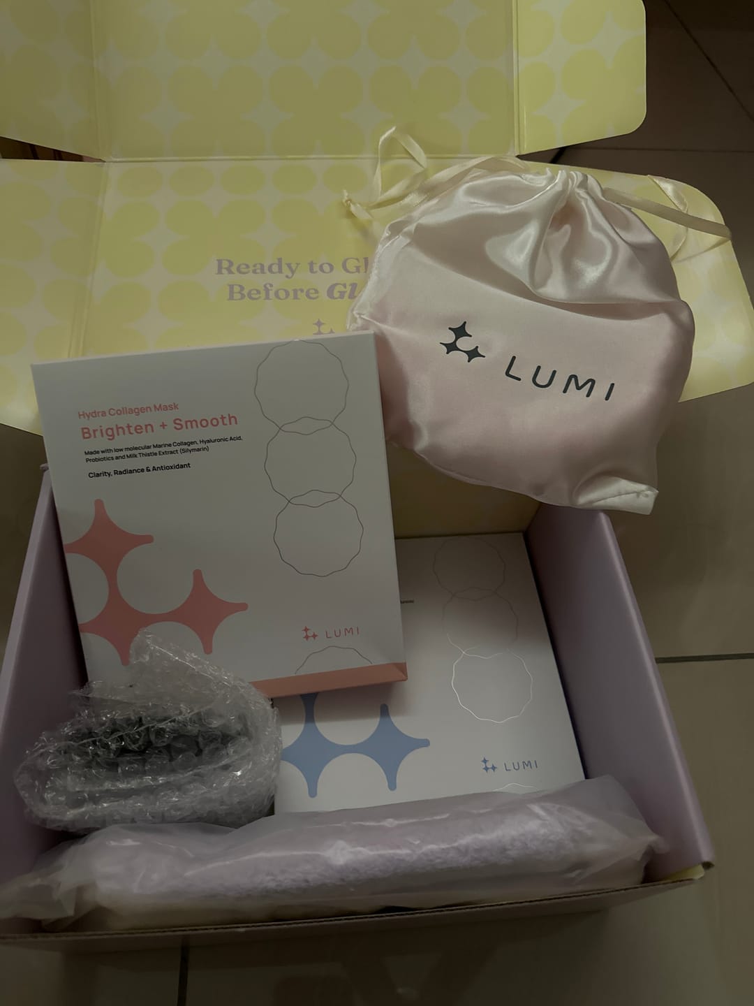 Customer photo review of Hydra Collagen Mask Brighten + Smooth