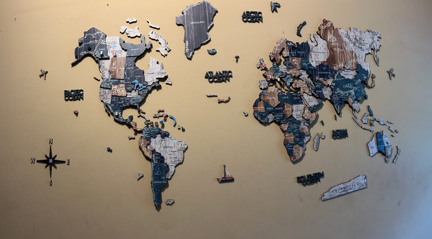 Customer photo review of 3D Wooden World Map Mystery