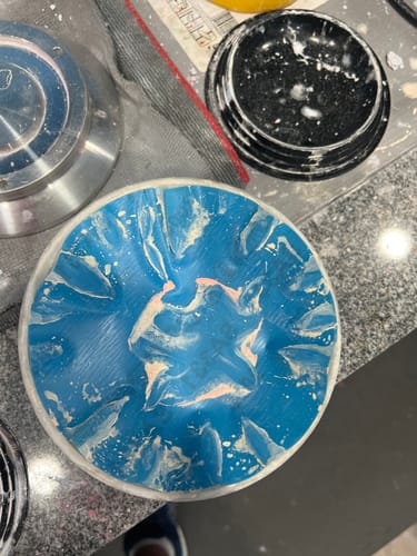 Customer photo review of 6 Inch Hook and Loop Blue Wet / Dry Sharpening Film Sanding Discs, 50 Pack