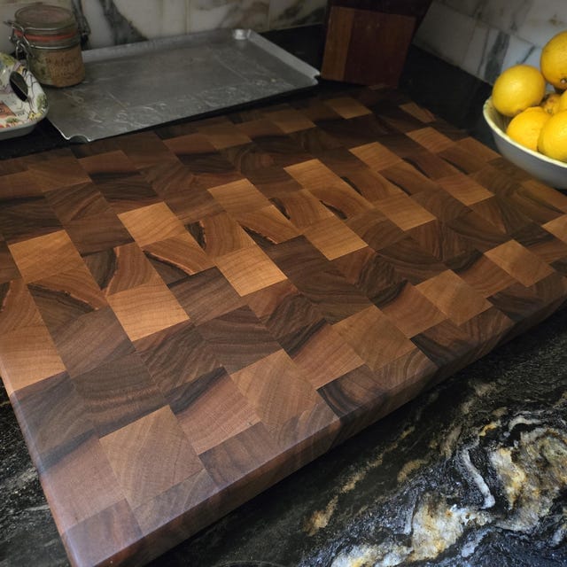 Customer photo review of Personalized Walnut  End Grain Cutting Board