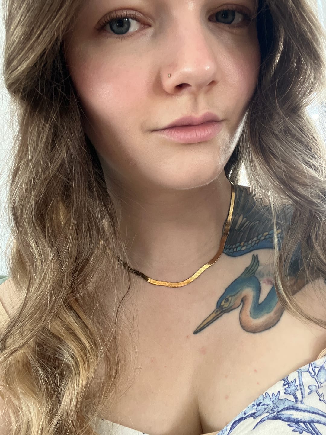 Customer photo review of Snake Skin Kette | 18K vergoldet