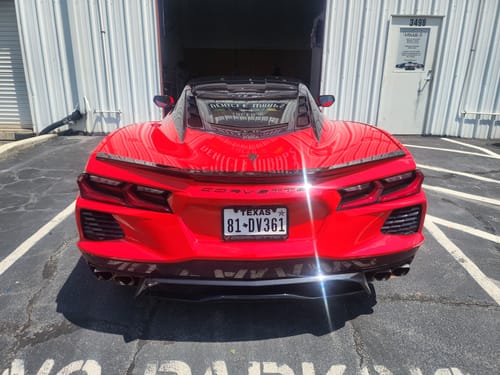 Customer photo review of Chevrolet Corvette C8 Low Profile Rear Lid Wing Spoiler