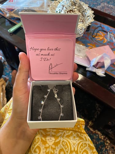 Customer photo review of Anushka Sharma Silver Queens Necklace