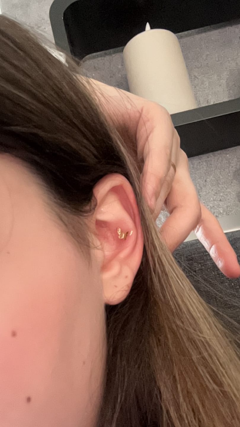Customer photo review of Esme Piercing | Titan